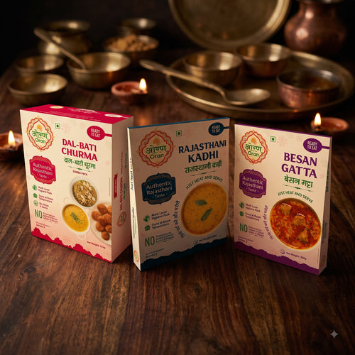 Dal, Bati Churma(Combo), Rajasthani Kadhi &Besan Gatta